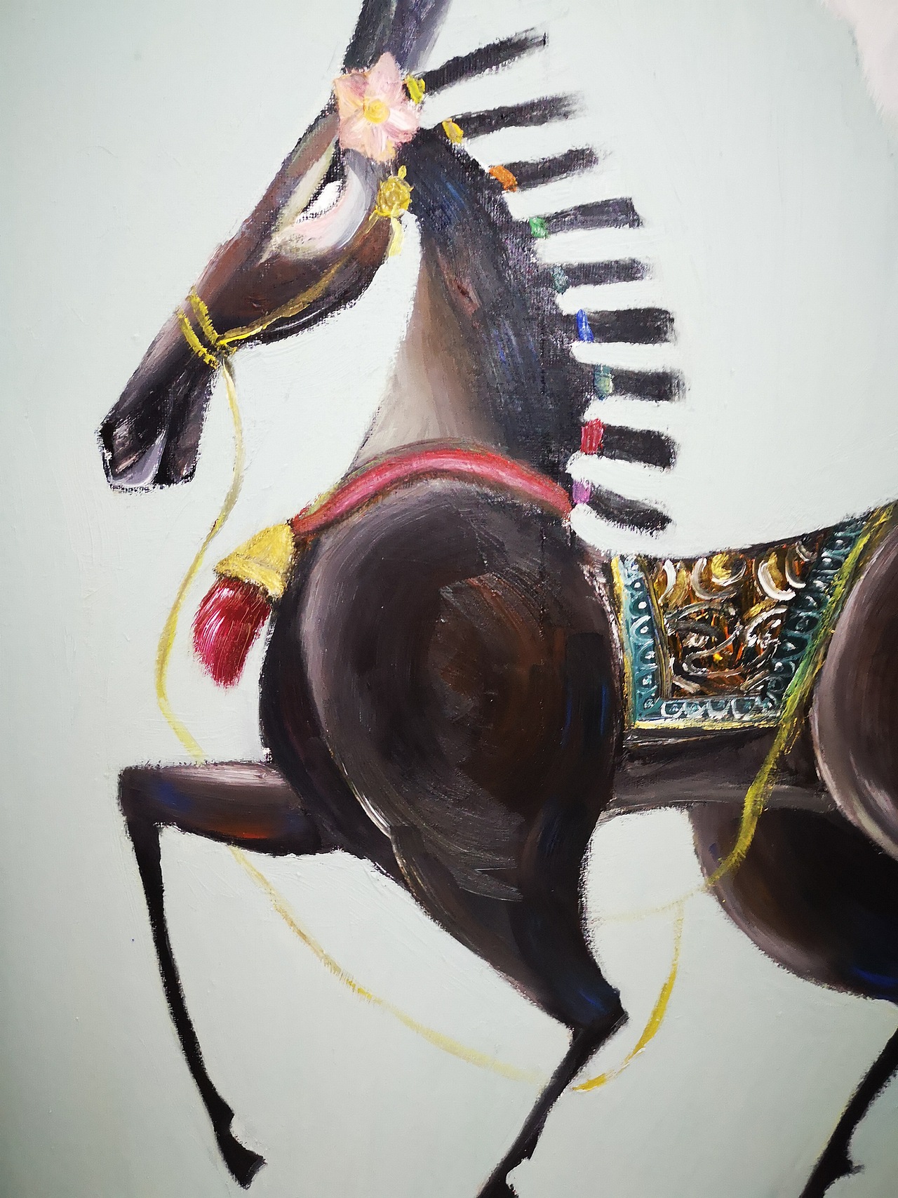 中国马 属马马 小马 小马珍珠 马儿 神马都是浮云 油画马 插画马 手绘