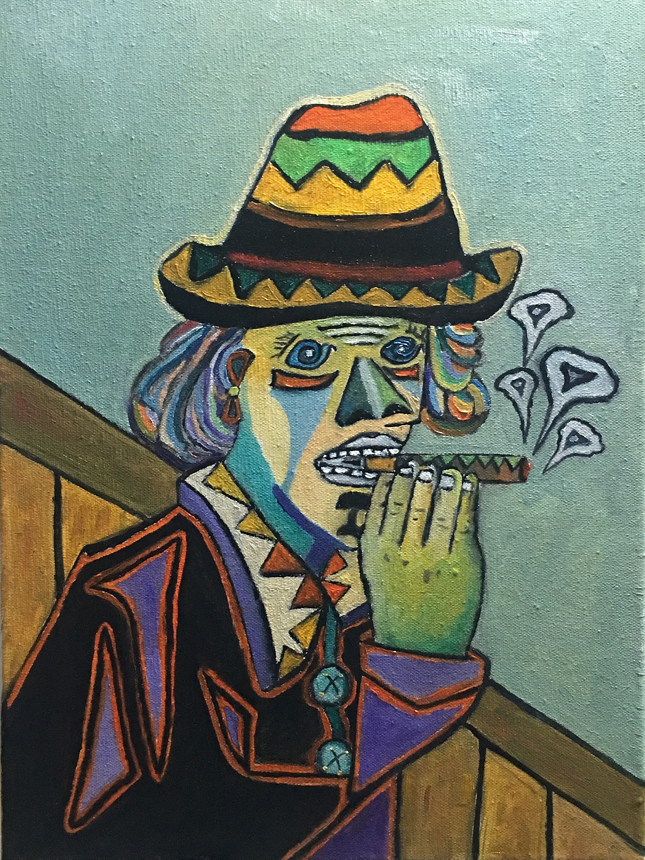 创作|《抽烟的男人》 br> br>尺寸:20cm701530cm