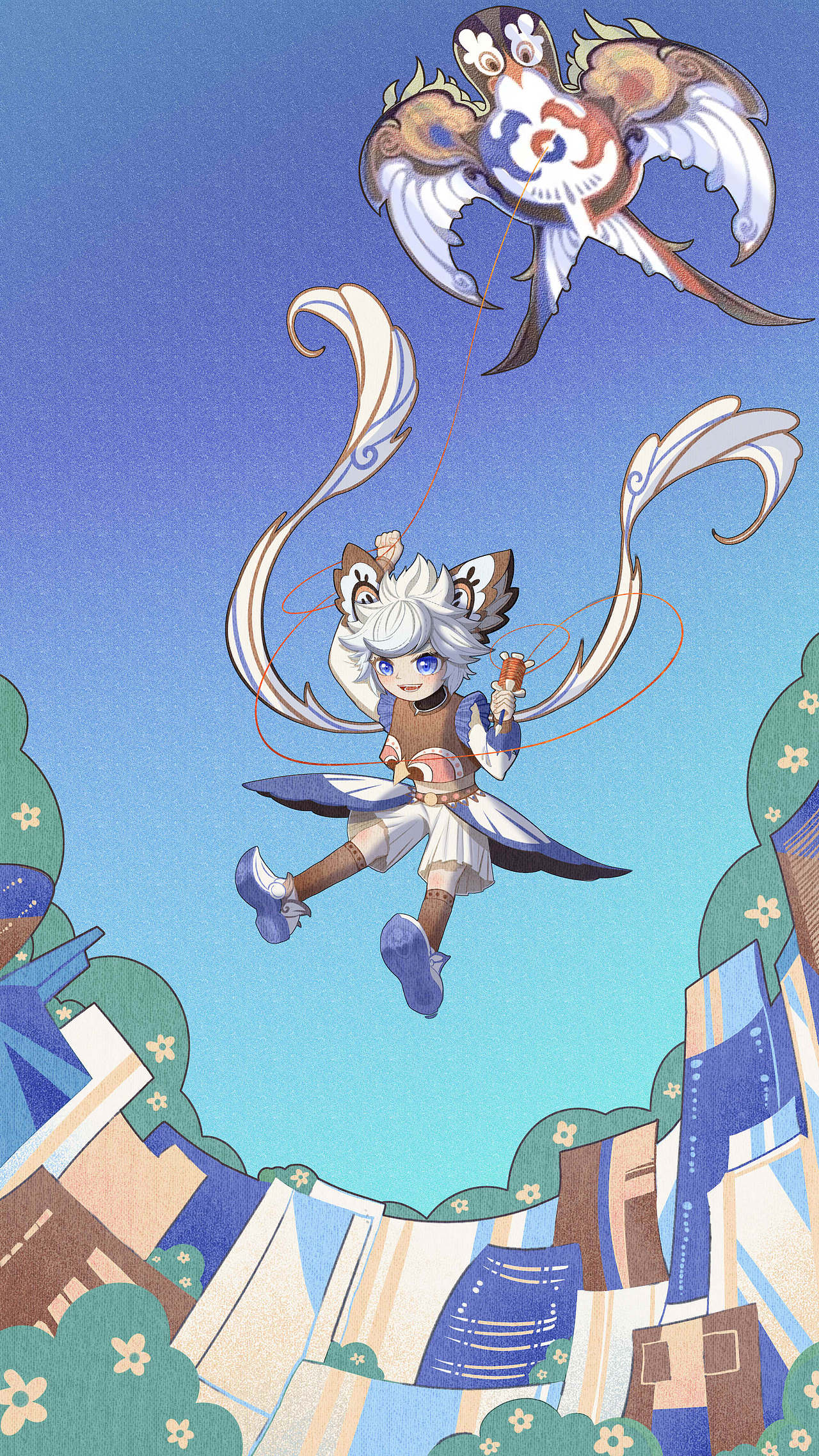 王者荣耀同人插画飞鸢探春