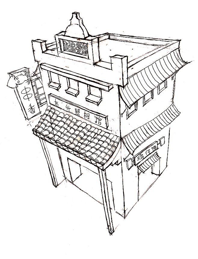 岭南骑楼|插画|创作习作|cmonica_原创作品-站酷zcool