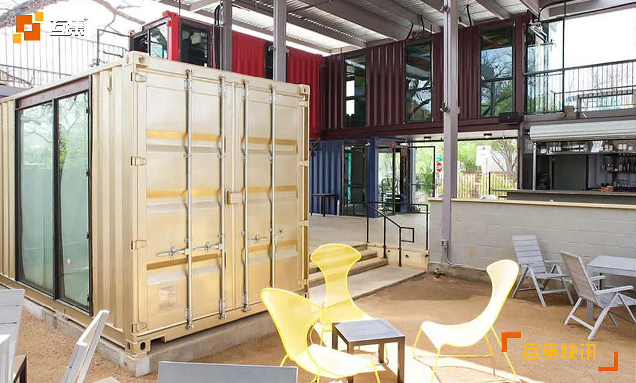 将集装箱重新用于德克萨斯州的堆叠式酒吧