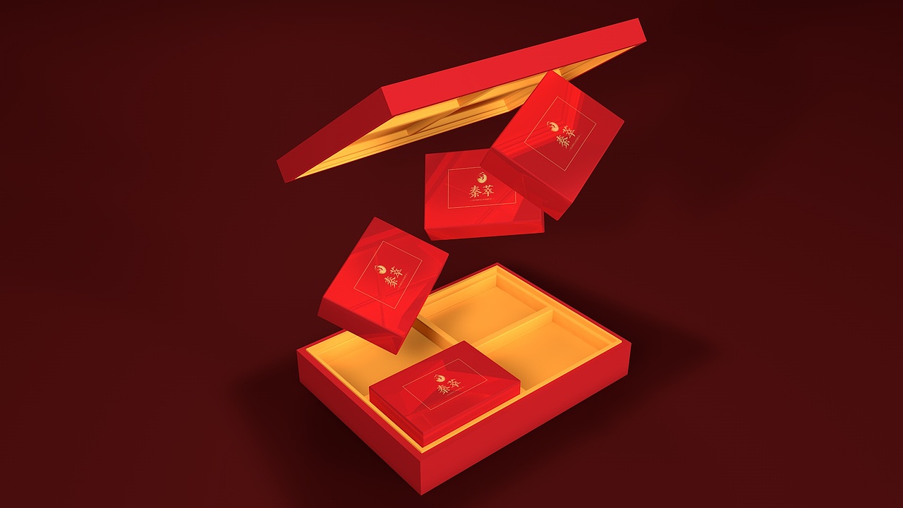 C4D-产品包装-秦萃茶叶包装（图ZMjk0MDE2MzEy） - 包装 - 站酷设计师林林林林林少原创素材 - 站酷ZCOOL