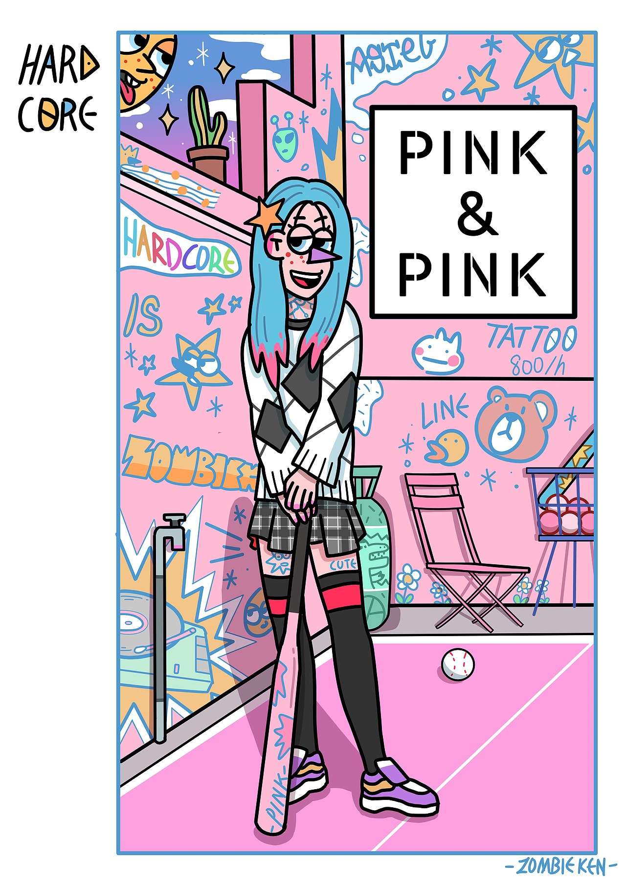 分享这两年形成的pink风格作品