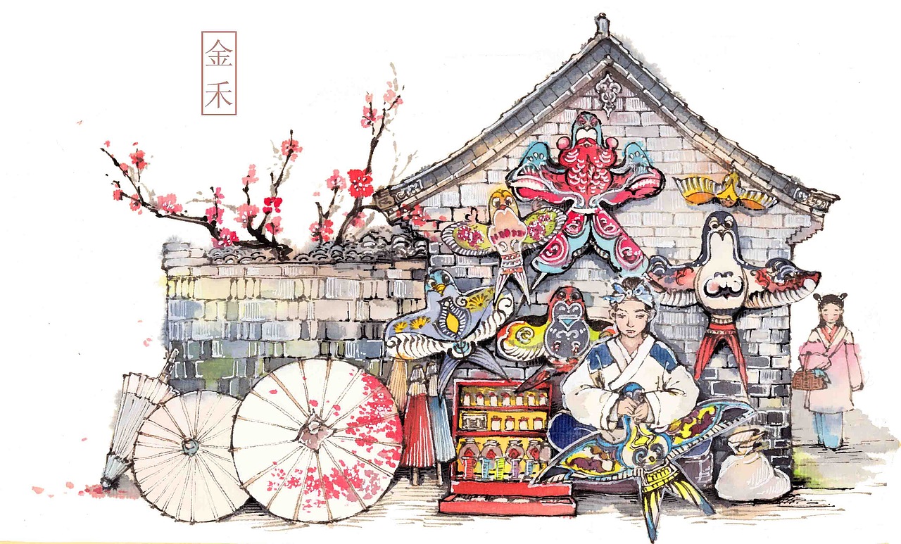 《画匣子》春节集市小组（图ZMTQzNjgzODI0） - 商业插画 - 站酷设计师金禾原创素材 - 站酷ZCOOL