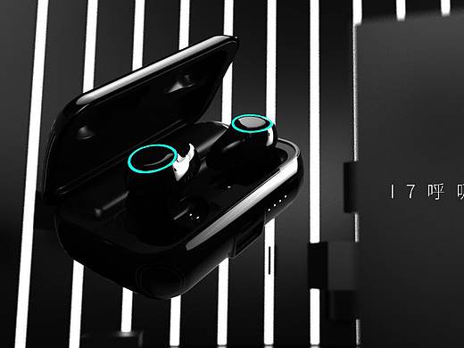 tws耳机三维渲染