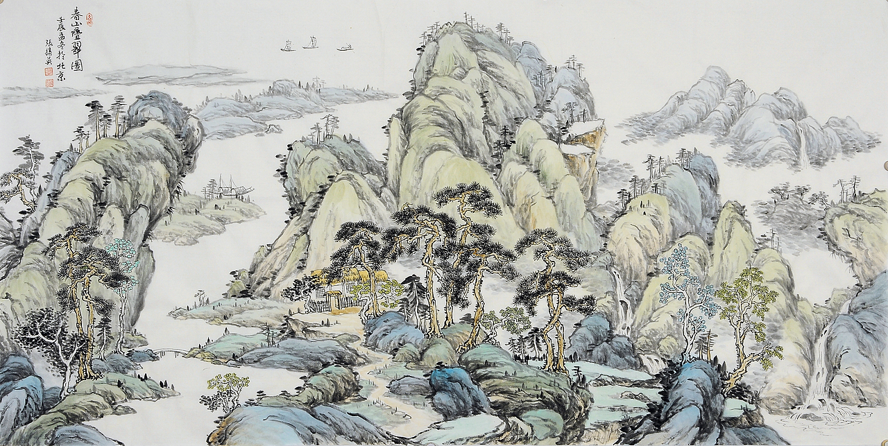 老师张胜英山水画（图ZMTM4MzYyNjgw） - 绘画 - 站酷设计师阻尼原创素材 - 站酷ZCOOL