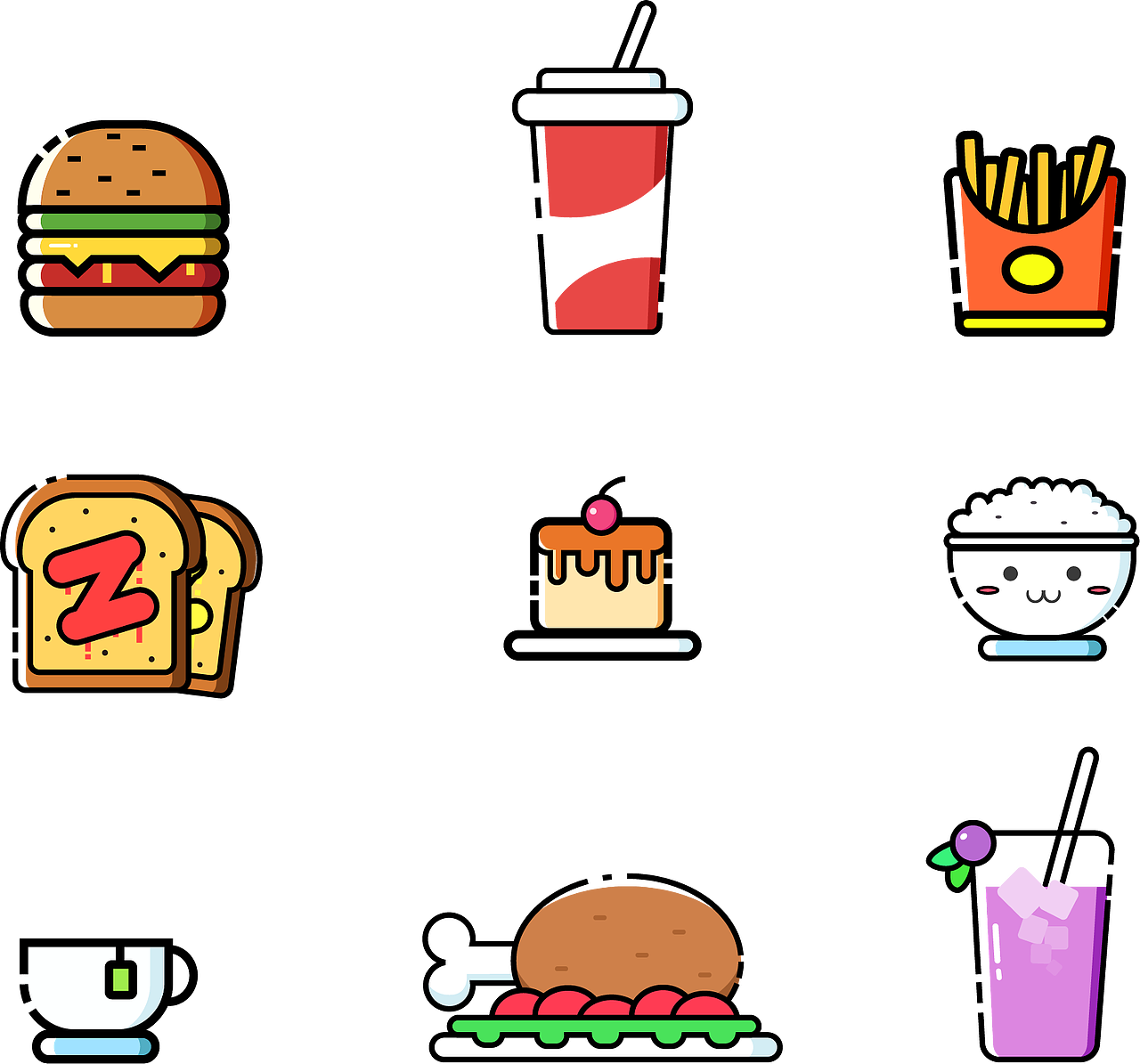 食物主题线性icon（图ZODIyODg0NTY=） - 图标 - 站酷设计师柯小晨哈原创素材 - 站酷ZCOOL