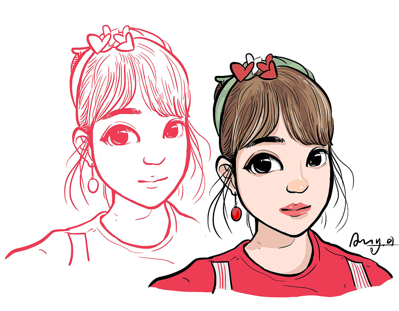 2018年7月头像绘 by Amy.a