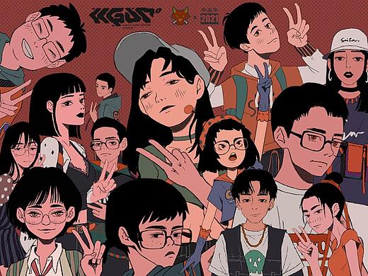团队人物插画（个人主页-ZNTM0MTY4NDg=） - 创作习作 - 站酷设计师未雨萝萝原创素材 - 站酷ZCOOL