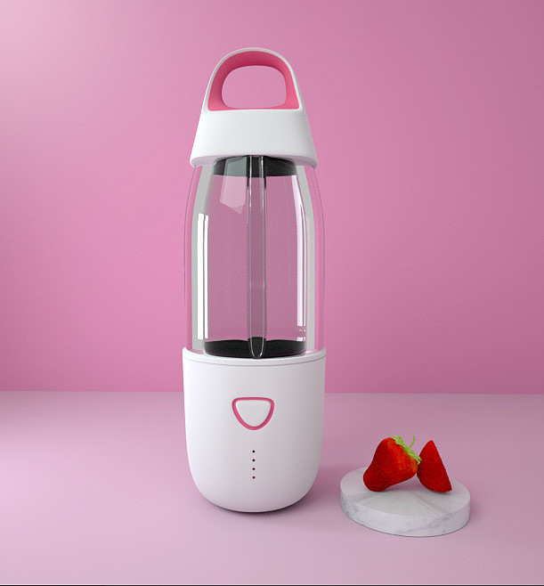 C4D便携式迷你榨汁机产品建模