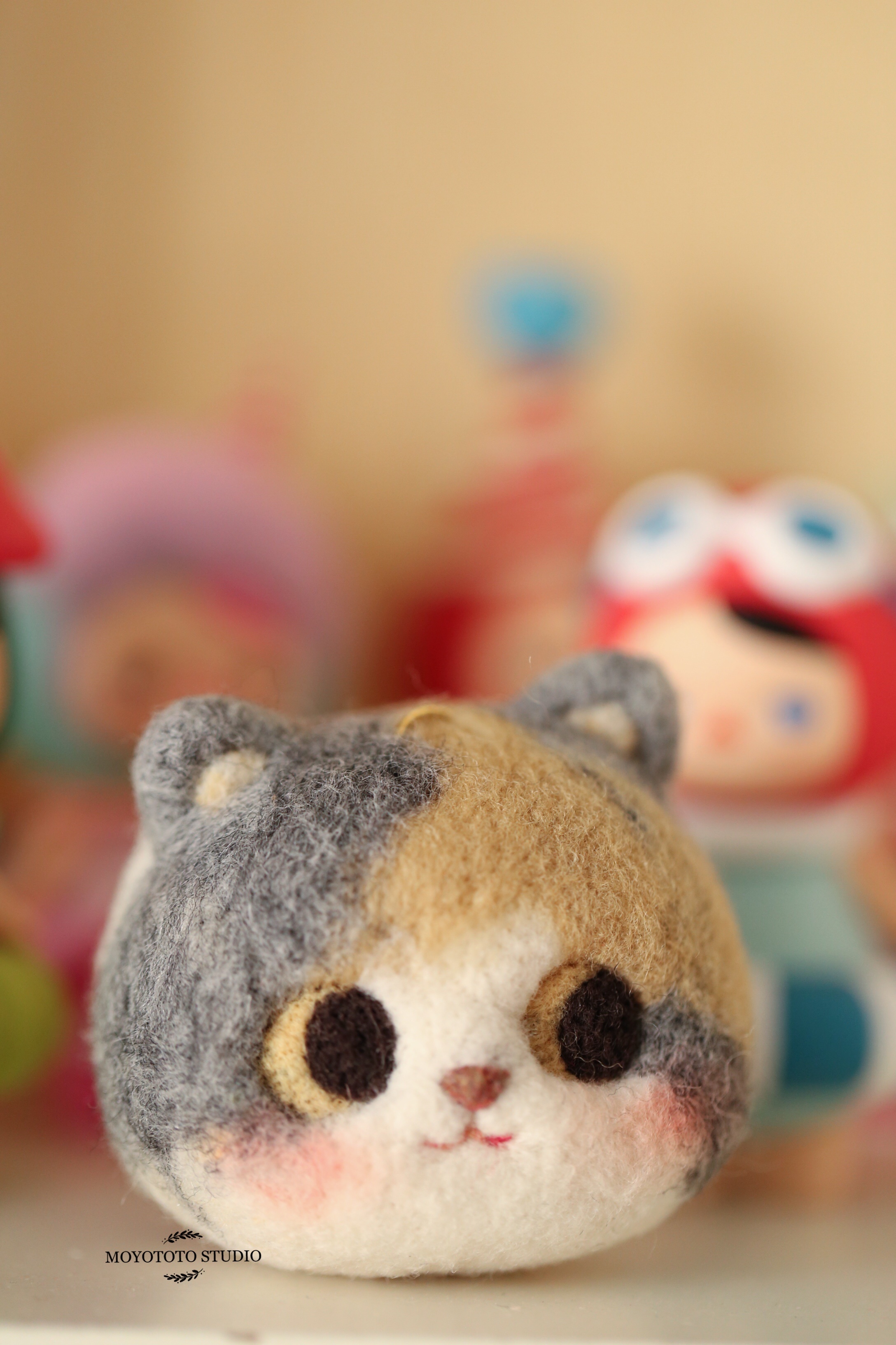 羊毛毡 圆滚滚的doge猫|手工艺|其他手工|老兔子moyototo - 原创作品