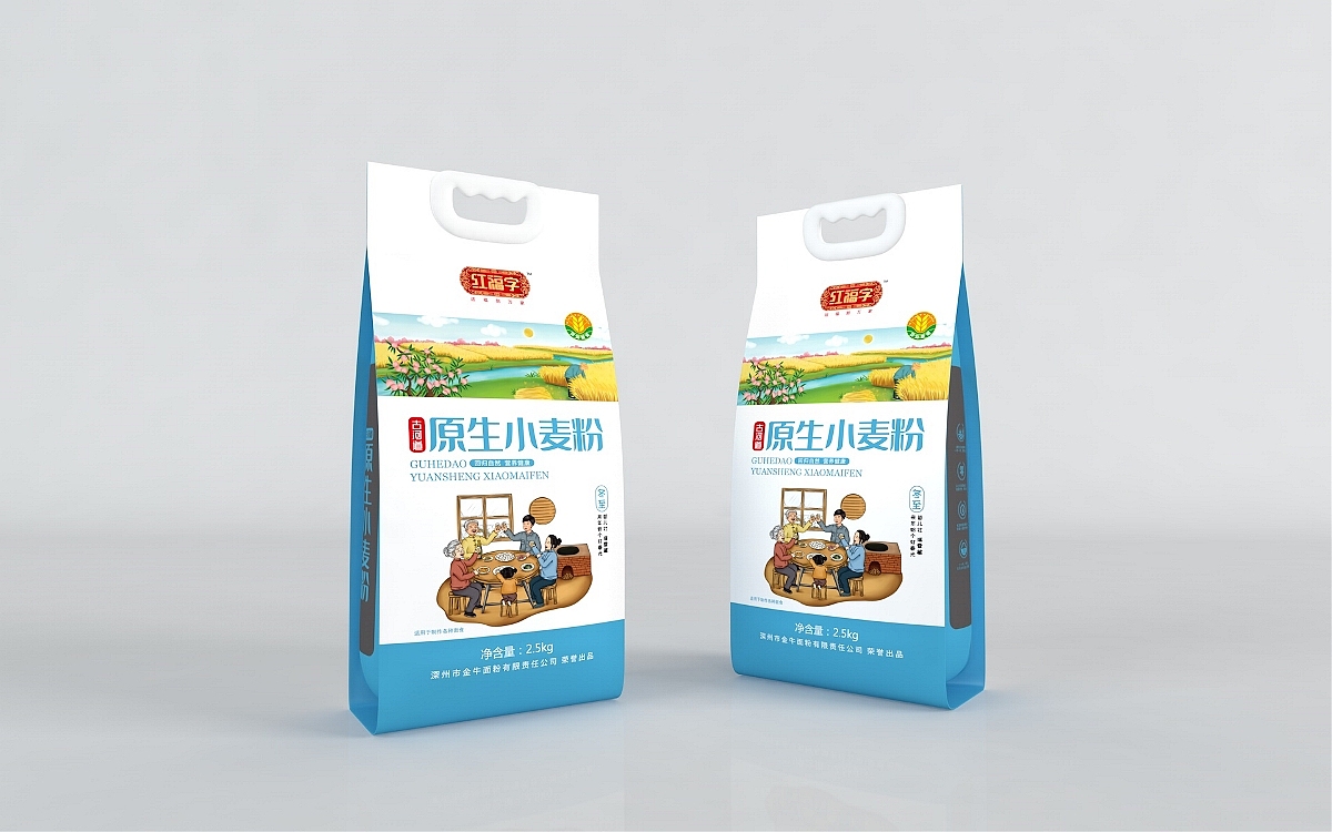 红福字面粉包装-品牌设计（图ZMTYyMTAwMjYw） - 包装 - 站酷设计师设计师R潮原创素材 - 站酷ZCOOL