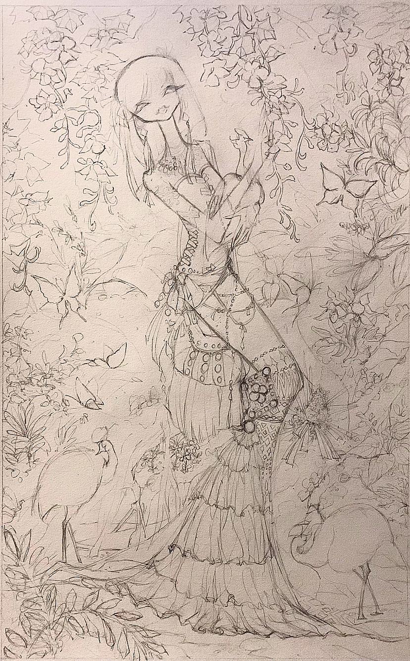 马克笔装饰画（过程+局部细节）（图ZMzQ5NDYzOTE2） - 绘画 - 站酷设计师YYZMI原创素材 - 站酷ZCOOL