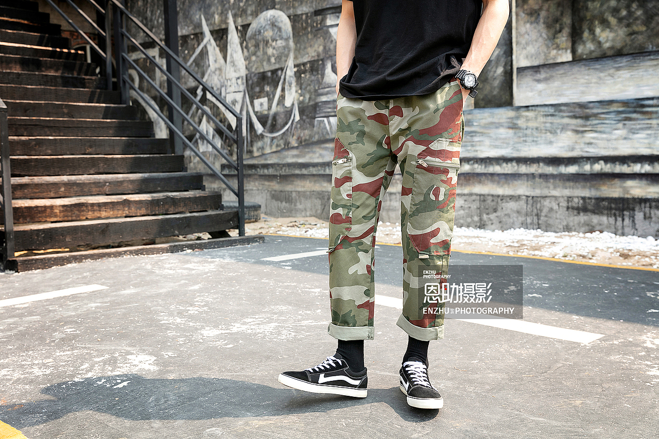 男裤 工装裤 模特摄影