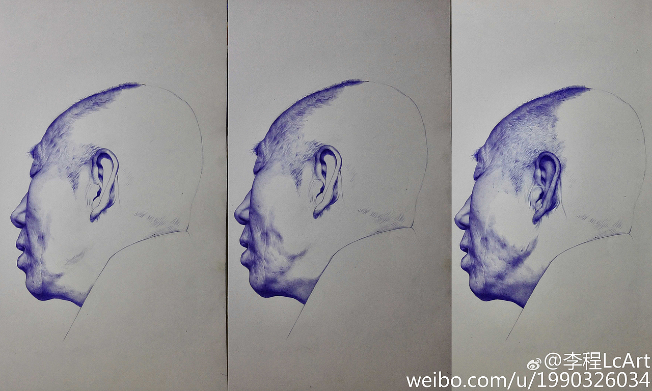 圆珠笔画老头（图ZNjc0NDU0Mjg=） - 绘画 - 站酷设计师李程ART原创素材 - 站酷ZCOOL