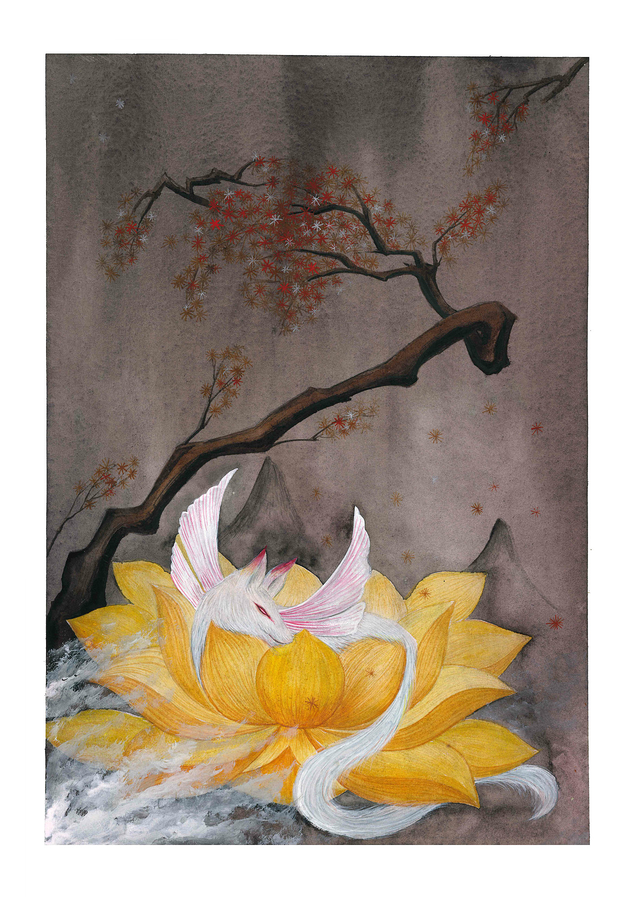 《山海经》插画设计（水彩）（图ZMTUyNTg3Mjcy） - 创作习作 - 站酷设计师宁兮原创素材 - 站酷ZCOOL