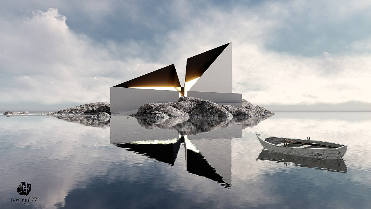 【lumion 8】概念建筑 #3 church by the sea|空间|建筑设计|shangyk