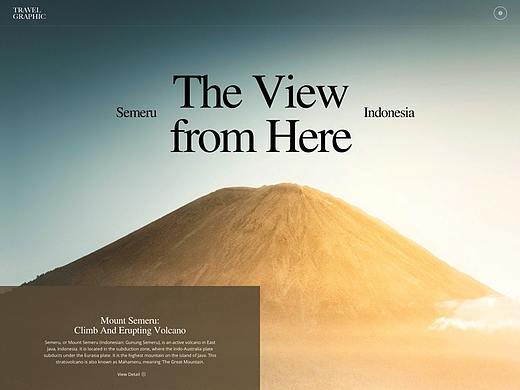 塞梅鲁火山（个人主页-ZNTU4NDU3NjQ=） - 其他网页 - 站酷设计师freefield原创素材 - 站酷ZCOOL