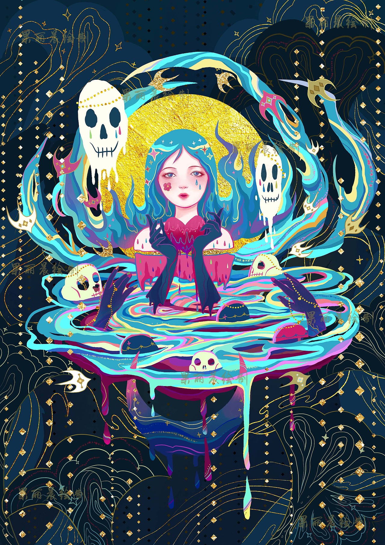 毕业设计系列插画梦魇