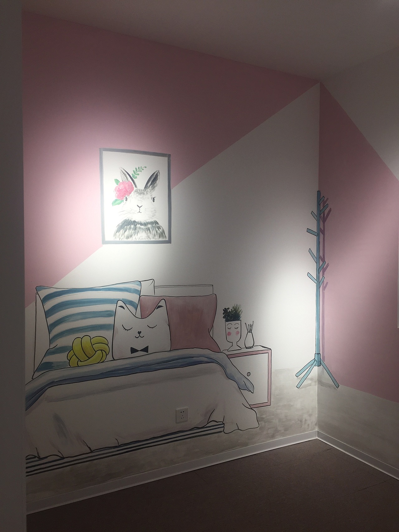 手绘清水样板间墙绘【孔雀城.悦未来2】