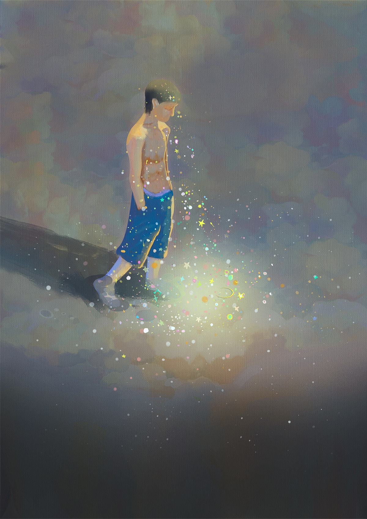 22 低头默默走进星空世界,走向吸引我的那点星光,轻语嬉戏