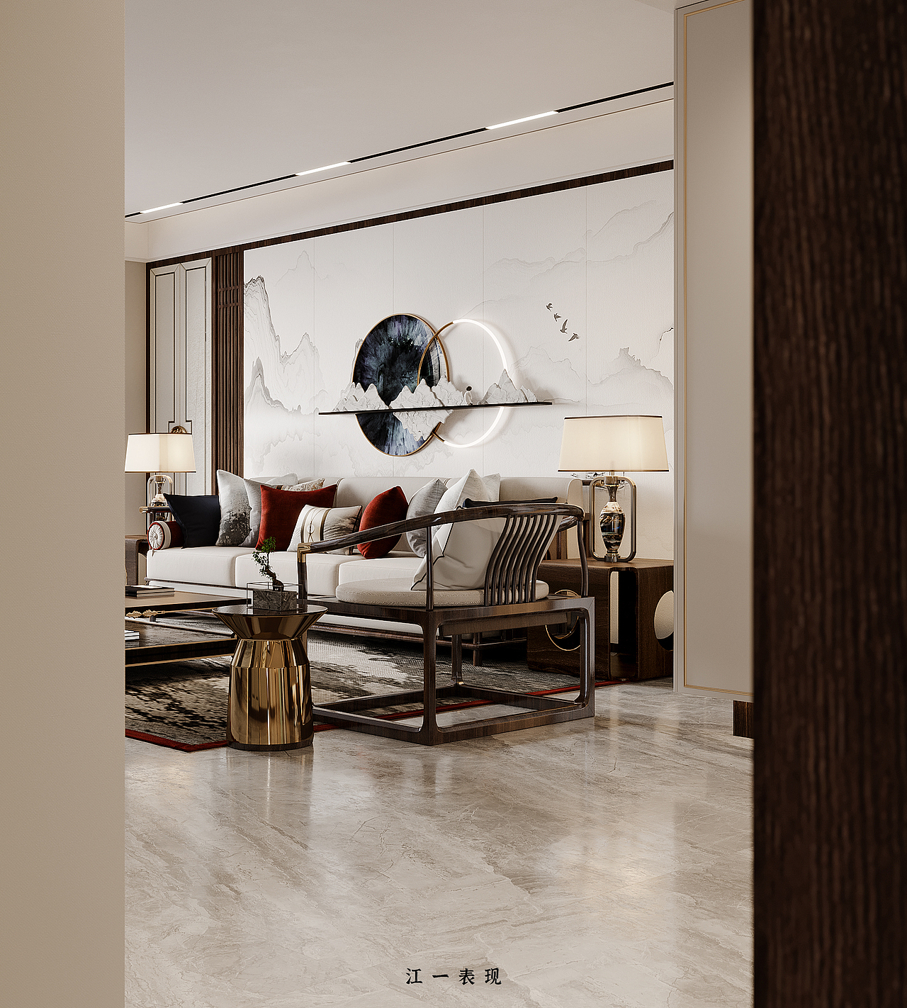 新中式家装（图ZMjg1MzA2NzM2） - 家装设计 - 站酷设计师文孑表现原创素材 - 站酷ZCOOL