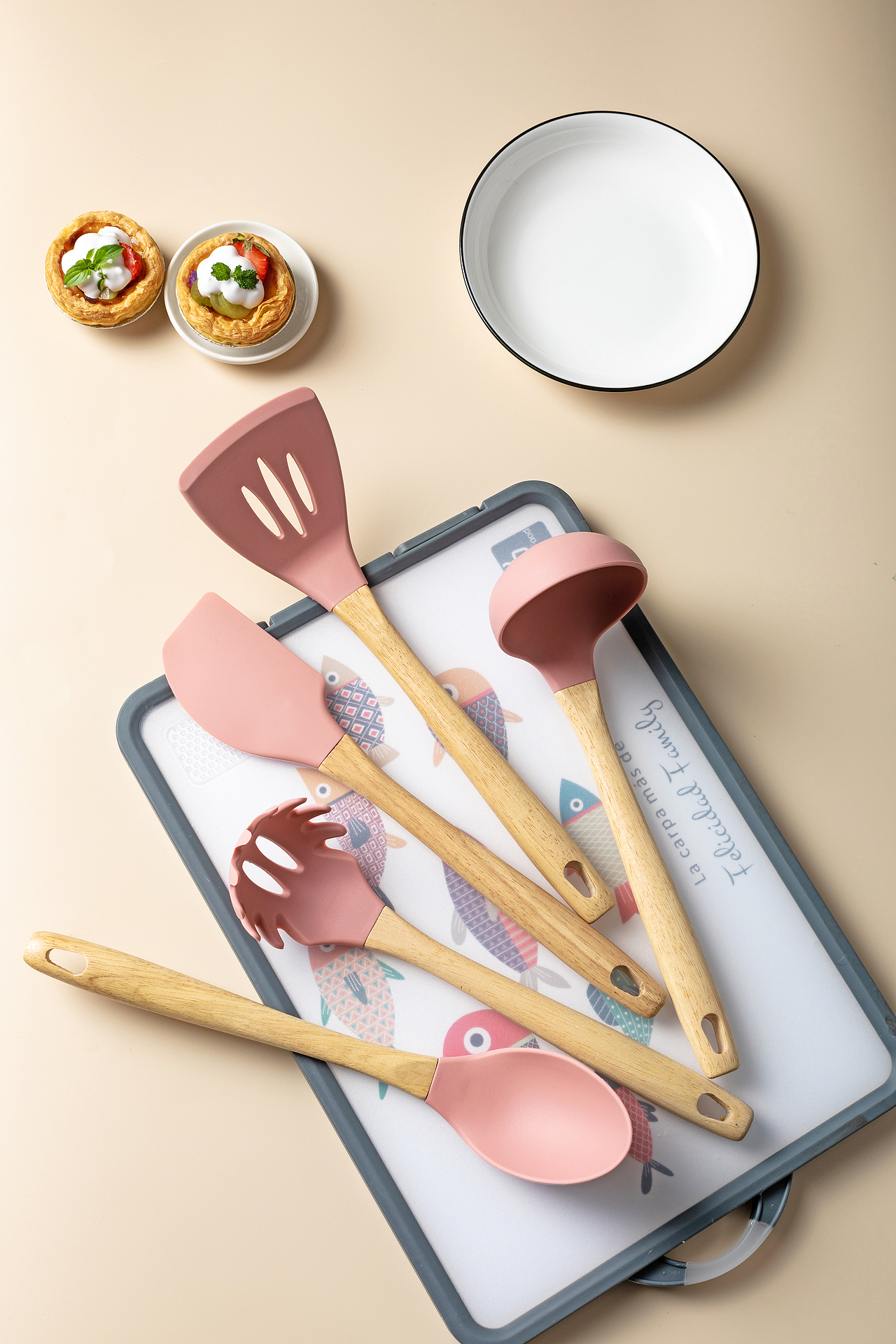 电商产品摄影 可爱北欧简约厨房硅胶锅铲子