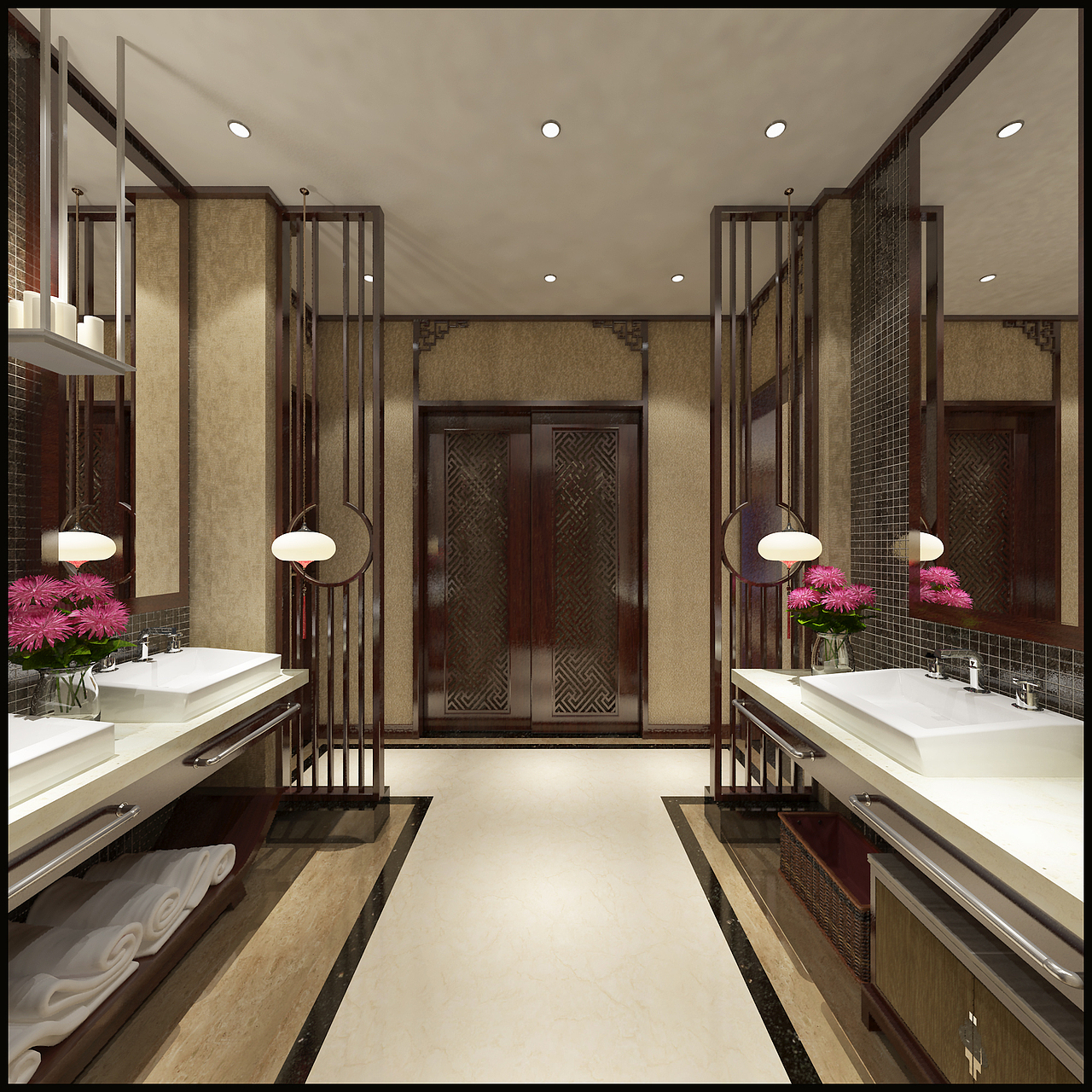 中式风格320㎡-以简驭繁,写意雅致品质空间!（图ZMjE4MTI1NDMy） - 家装设计 - 站酷设计师一支孤独的浪花原创素材 - 站酷ZCOOL