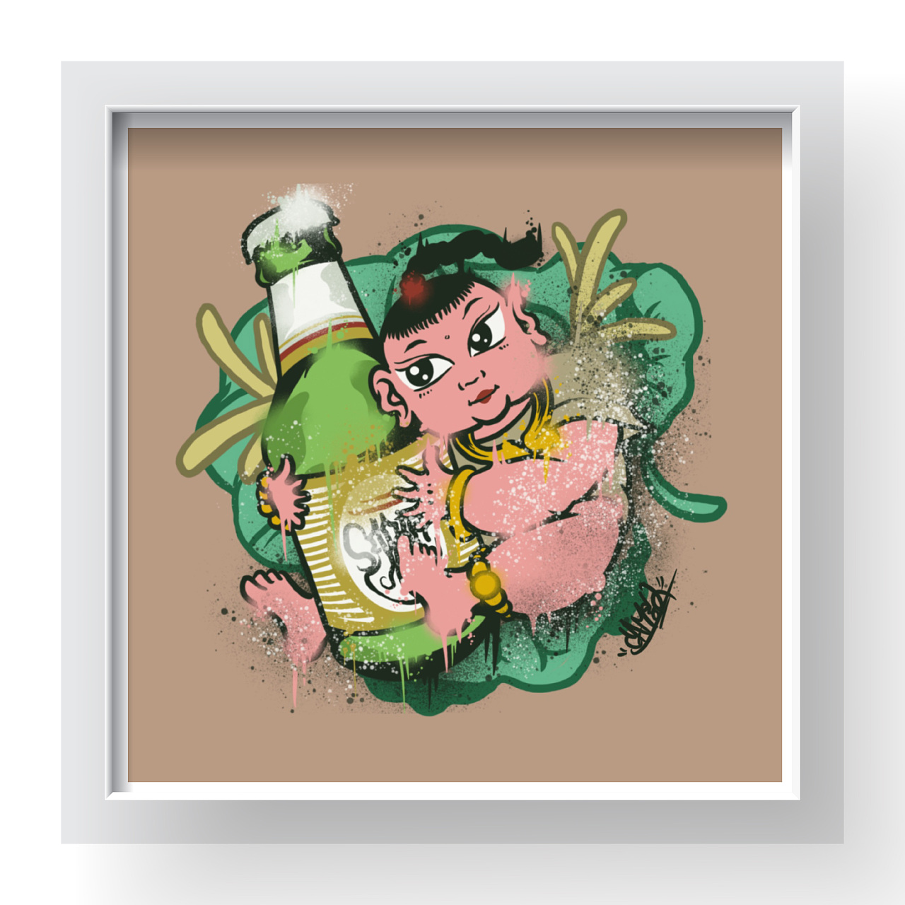 《年画系列-酒》艺术微喷