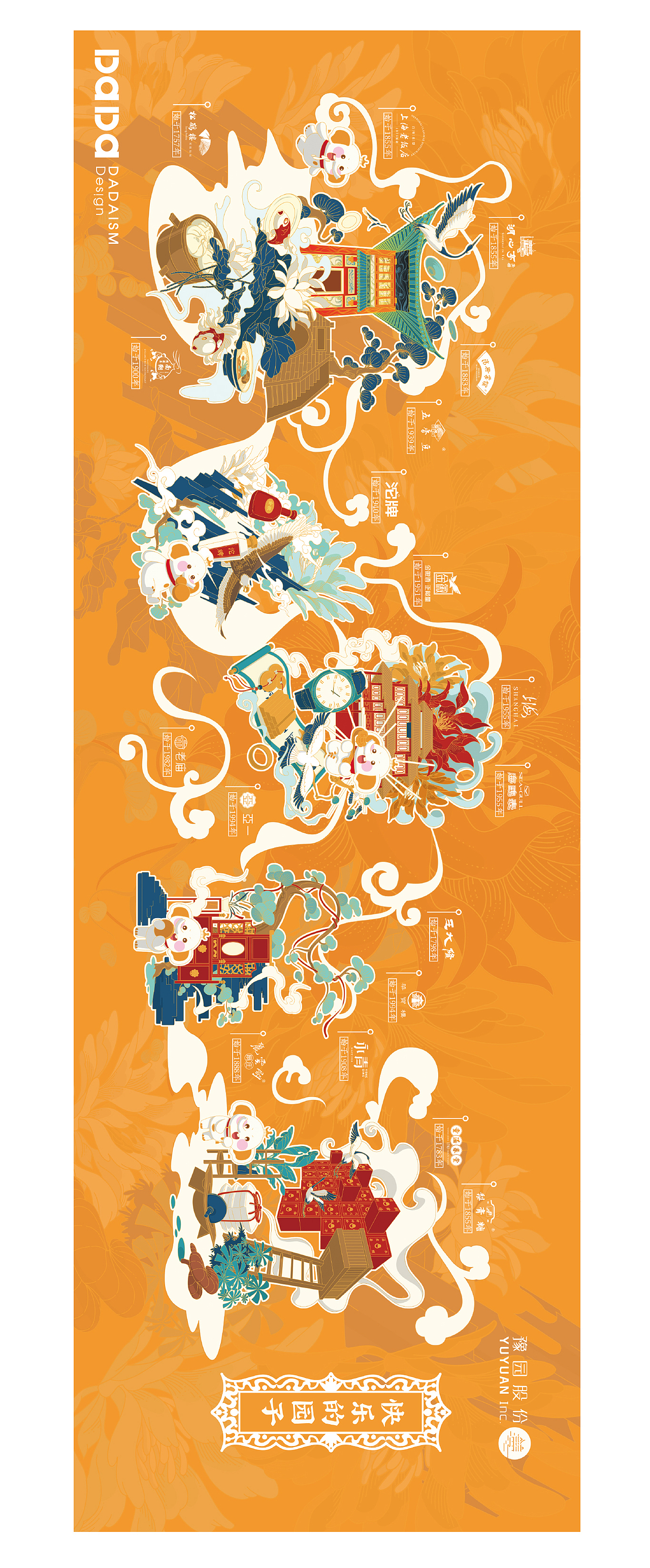 豫园股份 豫小象IP插画和表情包设计