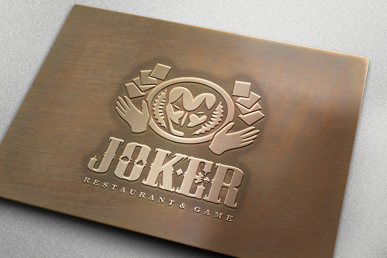 「joker」德州扑克博弈美式餐厅品牌logo设计方案