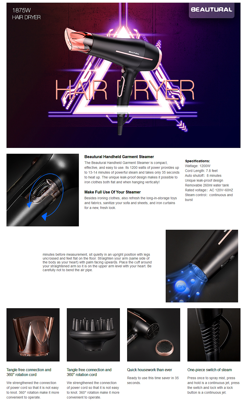 图片拍摄 设计合成 后期精修 亚马逊建模渲染吹风机（图ZMTM2MjI4NjQ4） - 其他工业/产品 - 站酷设计师静谧之曦原创素材 - 站酷ZCOOL