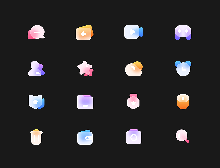 日常小练习-毛玻璃质感图标（图ZMjI1MjY5MDUy） - 其他UI - 站酷设计师Sonya_Shi原创素材 - 站酷ZCOOL