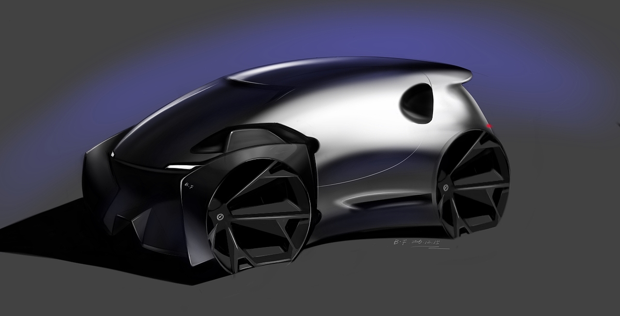 SketchBook pro 手绘汽车