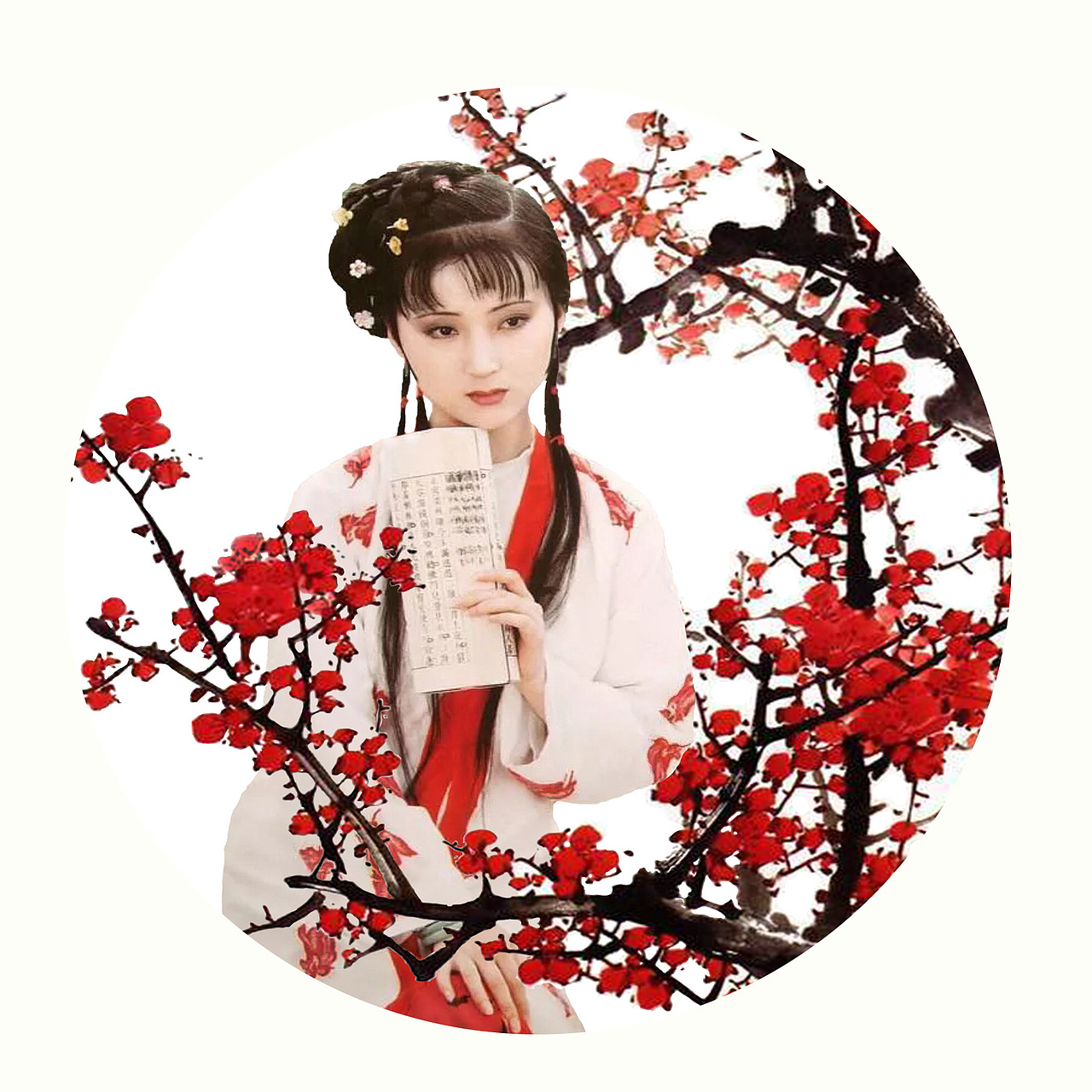 梅花树下的林黛玉