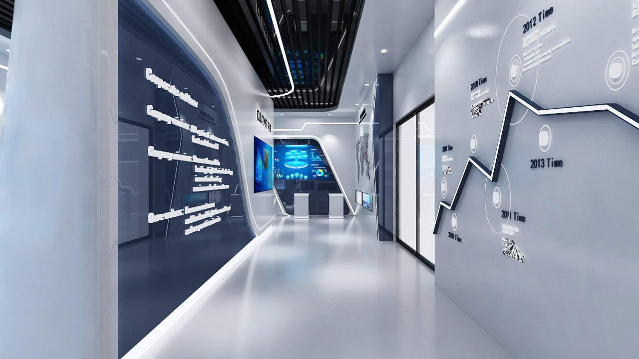 科技机械展厅展厅效果图设计3d设计