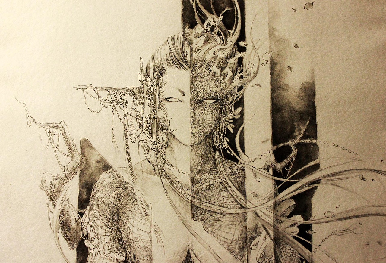 天龙八部:夜叉,及技法分享(图ZMTIwMzUwMjg=) - 创作习作 - 站酷设计师画师杉泽原创素材 - 站酷ZCOOL