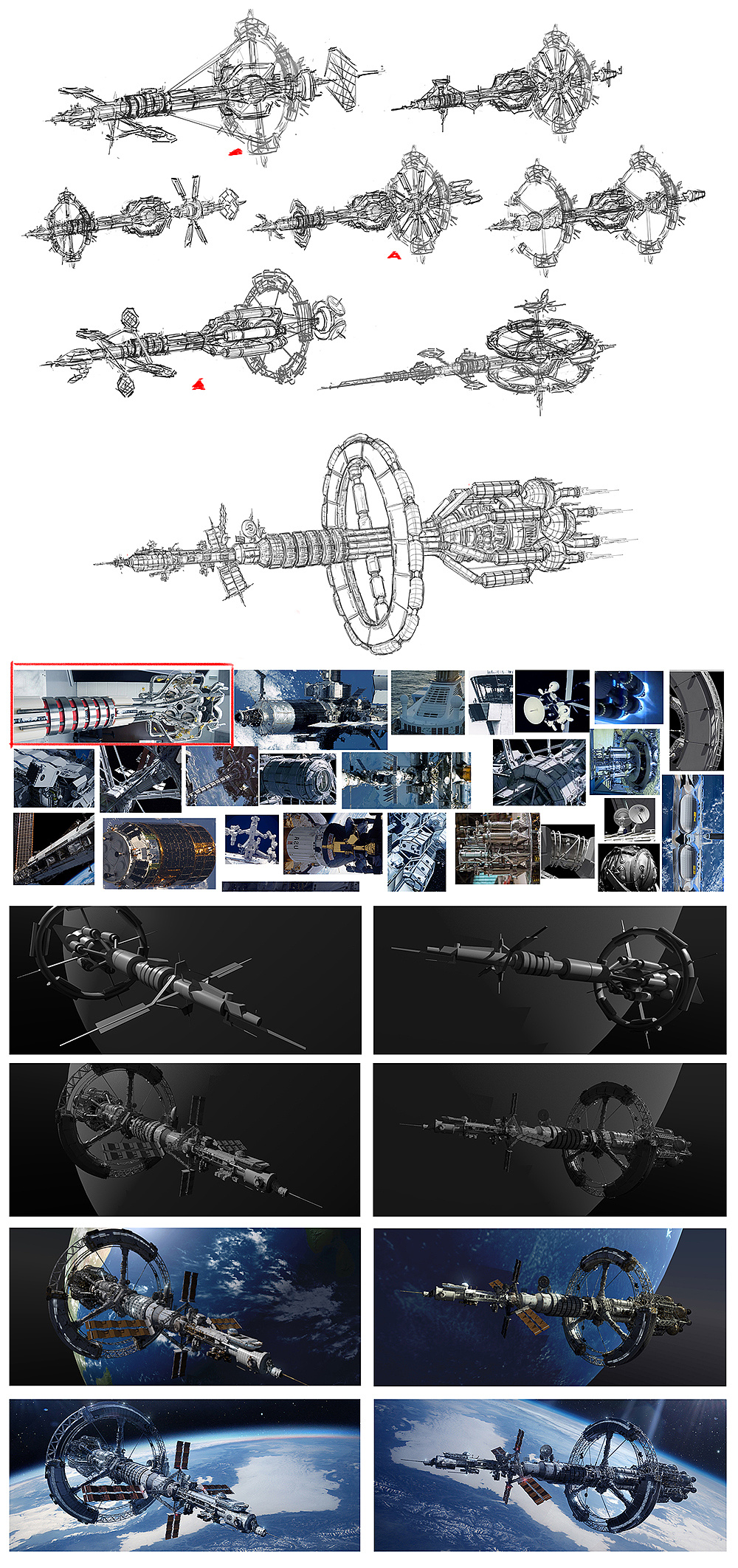 科幻未来 2055年 新星号探索飞船 场景概念设计