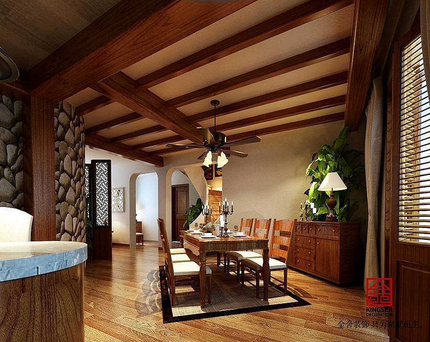 荣盛抱犊寨阿尔卡迪亚220平米东南亚风格装修效果图