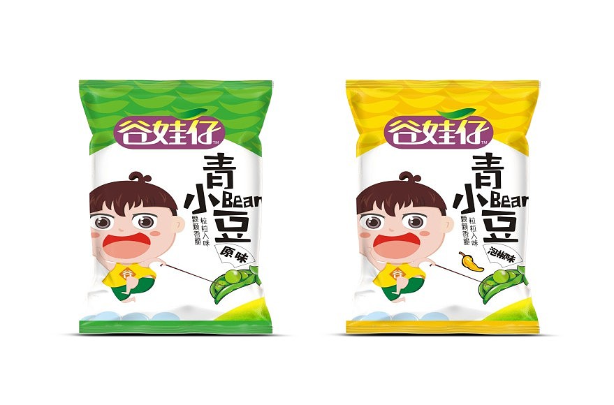 谷娃仔包装 谷娃仔卡通 原创 紫薯花生 青小豆包装 小青豆（图ZNTIwNjgyODA=） - 包装 - 站酷设计师博生台合原创素材 - 站酷ZCOOL