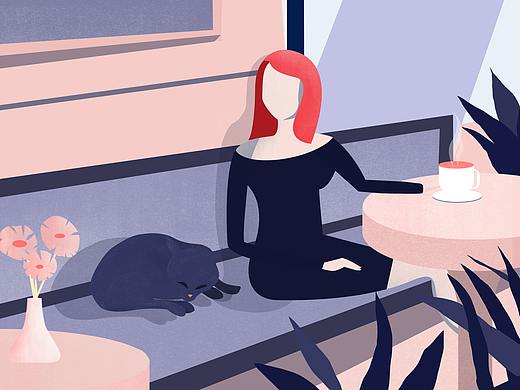 插画City and cat（个人主页-ZMzk5MTk4MzY=） - 创作习作 - 站酷设计师巴黎冬天zz原创素材 - 站酷ZCOOL