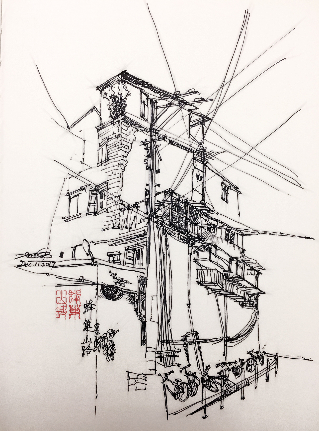 厦门和鼓浪屿的风景建筑速写_达芬琦的绘画世界-站酷zcool