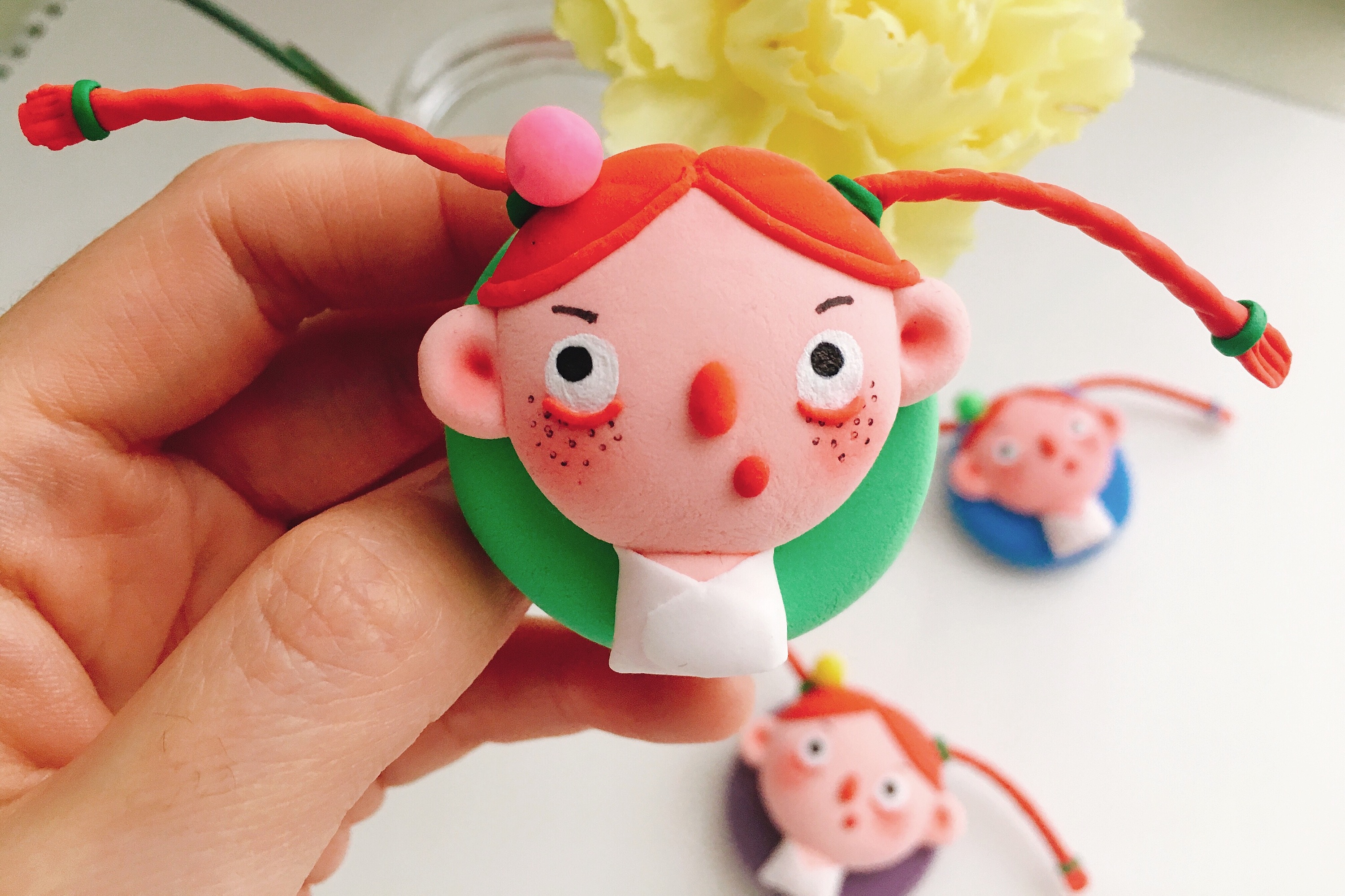 原创手工粘土冰箱贴