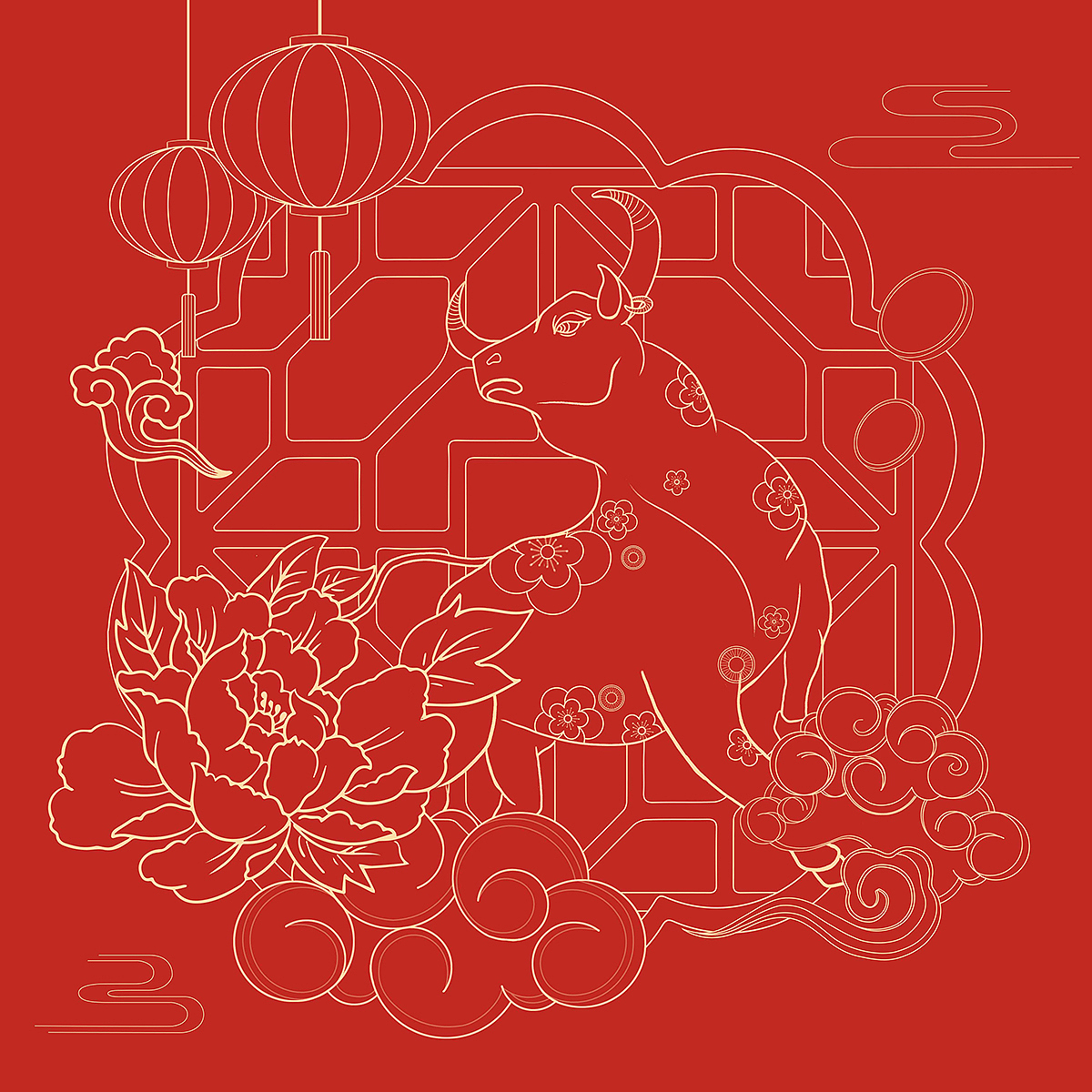 牛年（图ZMjQxNTIyMjY0） - 创作习作 - 站酷设计师时榴原创素材 - 站酷ZCOOL