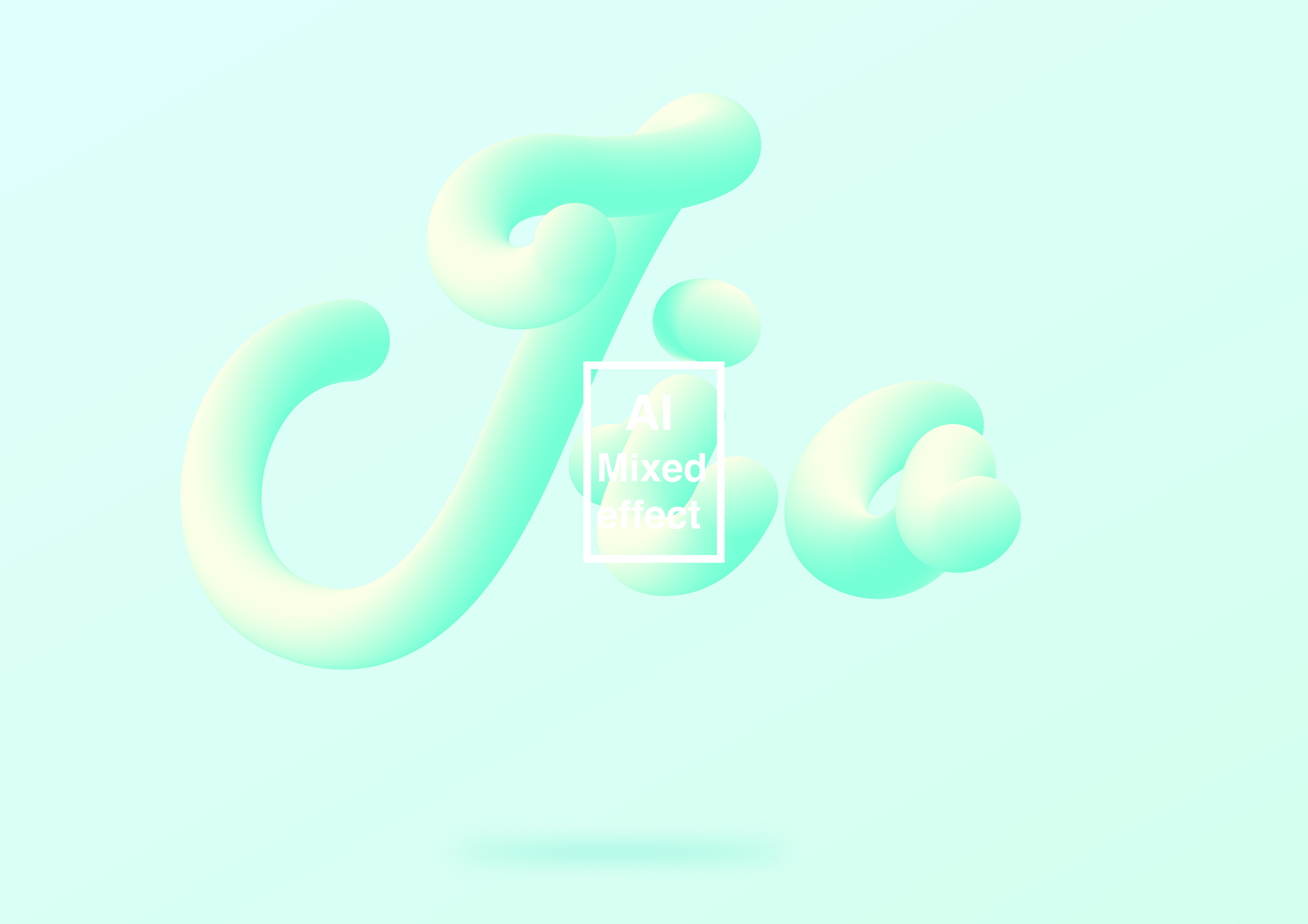 ai混合艺术字练习