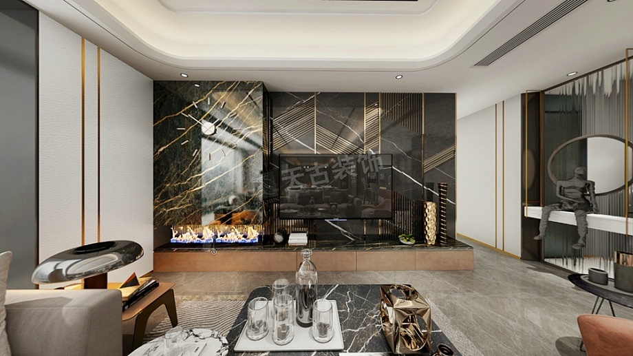 金辉长江铭著大平层装修|150㎡轻奢风格设计赏析