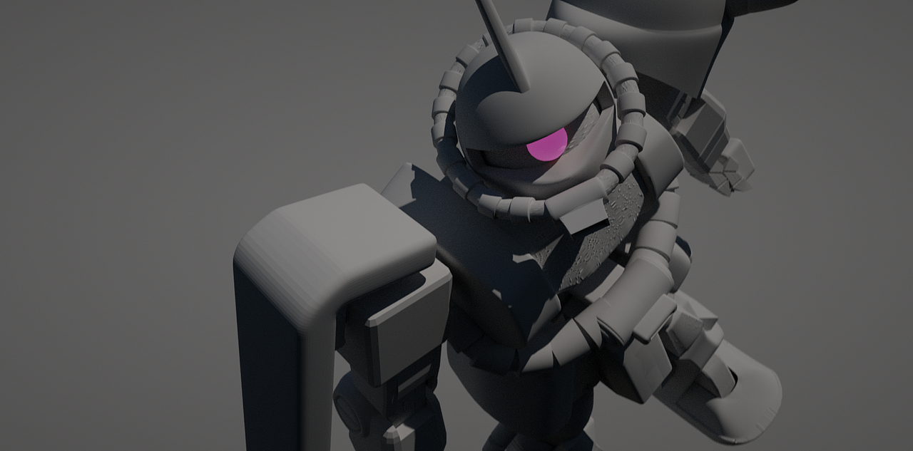 扎古 c4d建模 原生渲染（图ZMTY4MTU5MjA4） - 机械/交通 - 站酷设计师规规原创素材 - 站酷ZCOOL