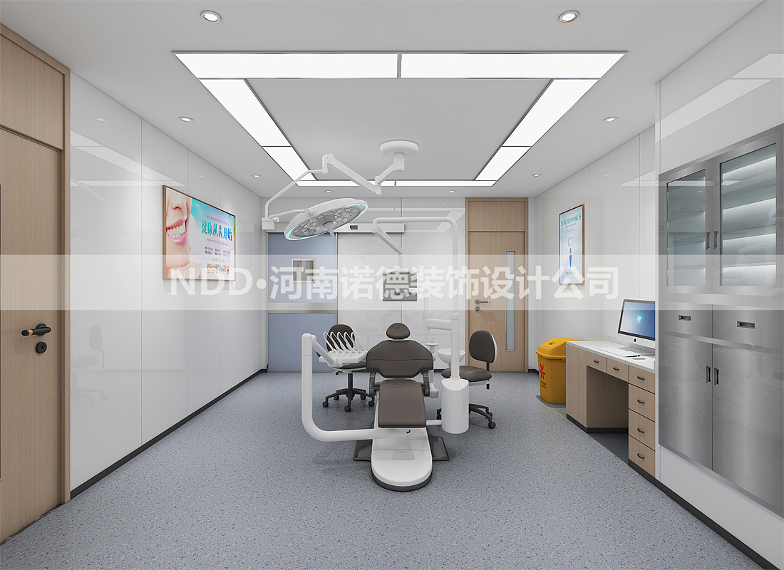 1100平口腔医院设计案例效果图-山东冠县口腔门诊设计
