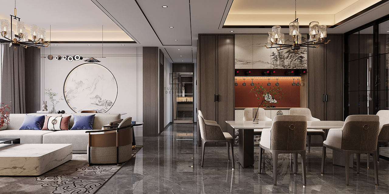 新中式风格,素雅风趣,稳重、沉静!