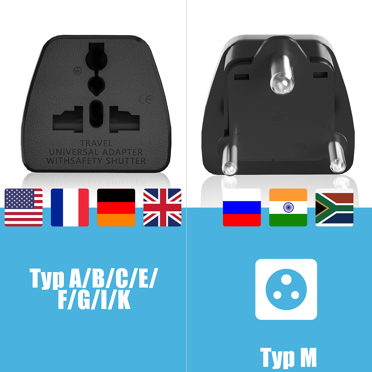 万能孔转南非转换插头